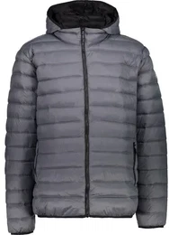 Herren Jacke Herren Kapuzen Steppjacke, Grau/Schwarz, 50