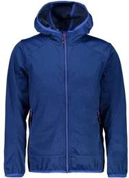 Kinder Funktionsjacke BOY JACKET FIX HOOD, ROYAL MEL.-MARINE, 128