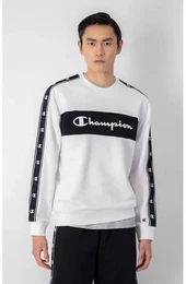 Herren Sweatshirt Crewneck Sweatshirt, WHT/NBK, S