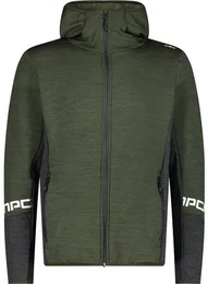 Herren Kapuzensweat MAN JACKET FIX HOOD, OIL GREEN MEL., 56