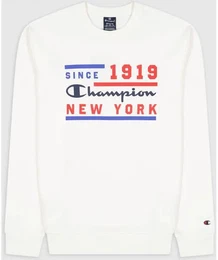 Herren Sweatshirt Crewneck Sweatshirt, WHT, M