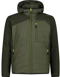 Herren Kapuzensweat MAN JACKET HYBRID FIX HOOD, OIL GREEN, 48
