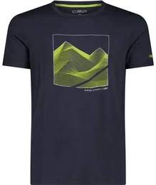 Herren Shirt MAN T-SHIRT, B.BLUE-LIME, 52