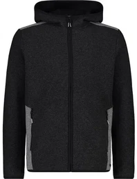 Herren Kapuzensweat MAN JACKET FIX HOOD, CARBONE MEL.-NERO, 56