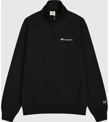 Champion Sweatshirt Half Zip mit Logo schwarz/wei