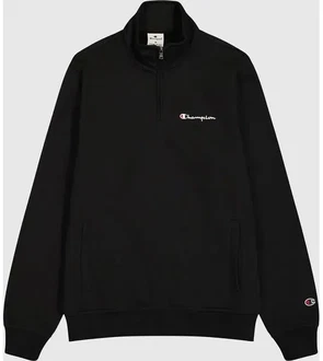 Champion Sweatshirt Half Zip mit Logo schwarz/wei