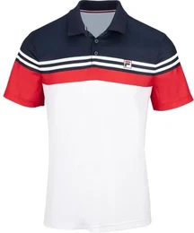 Herren Polo Polo Paul, white/ red comb., 50