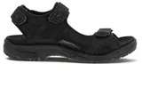 Goldene und schwarze Sandalen image