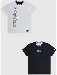 Herren Shirt Reversible Crewneck T Shirt, BDB/NBK/NBK/BDB, M