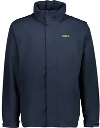 Herren Regenjacke MAN JACKET SNAPS HOOD, BLACK BLUE, 60