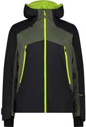 Herren Jacke MAN JACKET FIX HOOD, NERO-OILGREEN, 54