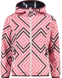 Kinder Funktionsjacke KID G JACKET FIX HOOD, PINK FLUO-B.CO-PLUM, 164