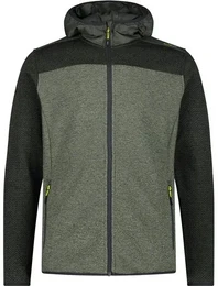 Herren Kapuzensweat MAN JACKET FIX HOOD, OIL GREEN-ANTRACITE, 54