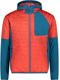 Herren Jacke MAN HYBRID JACKET FIX HOOD, FIRE, 52