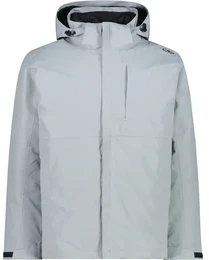 Herren Doppeljacke MAN JACKET ZIP HOOD, ALLUMINIO, 56