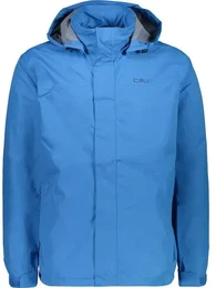 Herren Regenjacke MAN JACKET SNAPS HOOD, INDIGO, 52