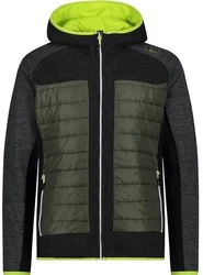 CMP Herren Hybrid Fleecejacke MAN JACKET FIX HOOD piombo