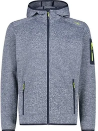 Herren Unterjacke Kapuzen Fleecejacke, B.BLUE-LIME 07NR, 56
