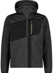 CMP Herren Funktionsjacke MAN JACKET ZIP HOOD Nero Mel.