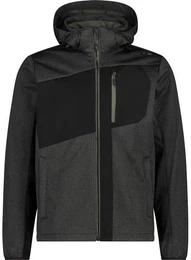 Herren Funktionsjacke MAN JACKET ZIP HOOD, NERO MEL., 52
