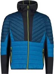 Herren Jacke MAN HYBRID JACKET FIX HOOD, DEEP LAKE, 56