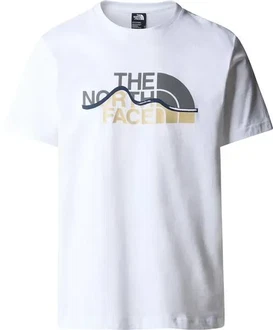 THE NORTH FACE T-Shirt M SS MOUNTAIN LINE weiß