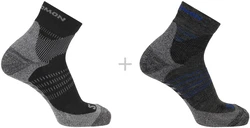 Salomon Unisex Quartersocken X ULTRA ACCESS QUARTER Schwarz/Grau/Gris/argent