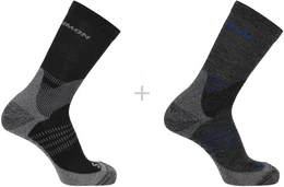 X Ultra Access Crew x2 Chaussettes - Gris/argent - S