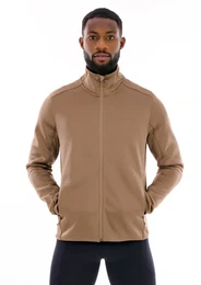 Essential Midfleece vtement running homme - Marron - XL