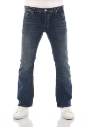 Herren Jeans TINMAN Bootcut Blau Lapis Wash 3923 Tiefer Bund Knopfleiste W 32 L 32