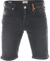 Jeans Shorts Herren Stretch Kurz Slim Fit Corvin Slim Fit Page Wash Normaler Bund Knopfleiste 3XL