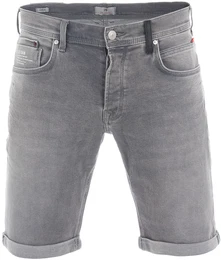 Jeans Shorts Herren Stretch Kurz Slim Fit Corvin Slim Fit Lori Wash Normaler Bund Knopfleiste 4XL