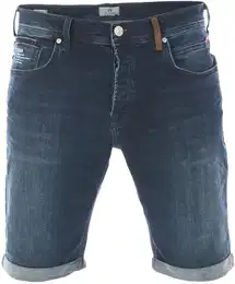 Jeans Shorts Herren Stretch Kurz Slim Fit Corvin Slim Fit Gorbi Undamaged Wash Normaler Bund Knopfleiste S