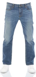 Herren Jeans Hose PaulX Straight Fit Straight Fit Sion Wash Normaler Bund Reiverschluss L 36