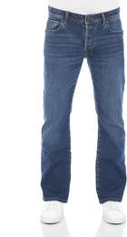 Herren Jeans Hose Roden Bootcut Bootcut Magne Undamaged Wash Tiefer Bund Knopfleiste L 30