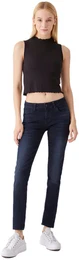 Nicole - Rhrenjeans in dunklem Used Look-W33 / L32