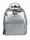 Batoh v trendovém metalickém vzhledu Collezione Alessandro Stříbrná