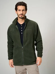 Fleecejacke in wärmender Qualität Oliv