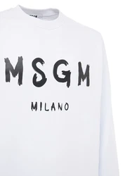 Sweatshirt Aus Baumwolljersey Mit Logodruck Weiß