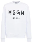 Sweatshirt Aus Baumwolljersey Mit Logodruck Weiß