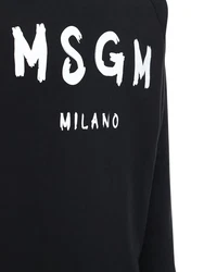 Sweatshirt Aus Baumwolljersey Mit Logodruck Schwarz