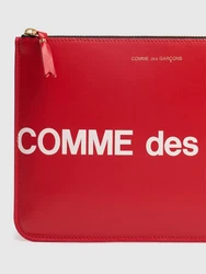 Maxi Lederpouch Mit Logo 