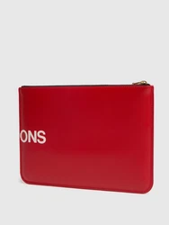 Maxi Lederpouch Mit Logo 