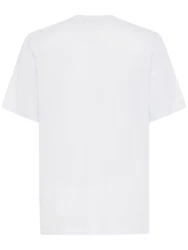 T-Shirt Aus Baumwolljersey Mit Logodruck Weiß