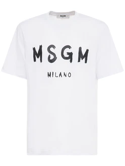 T-Shirt Aus Baumwolljersey Mit Logodruck