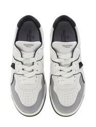 Ledersneakers Grau