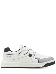 Ledersneakers Grau