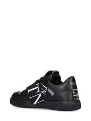 Sneakers Aus Leder Schwarz