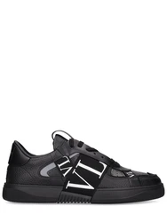 Sneakers Aus Leder Schwarz
