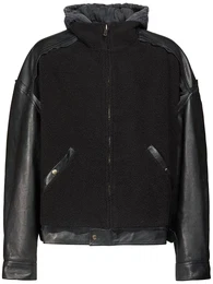 Jacke Aus Leder Mit Kapuze